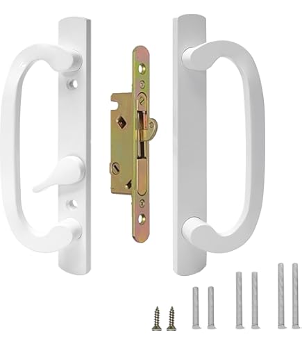 Prime-Line Products C 1221 Sliding Door Handle, White, Handlesets